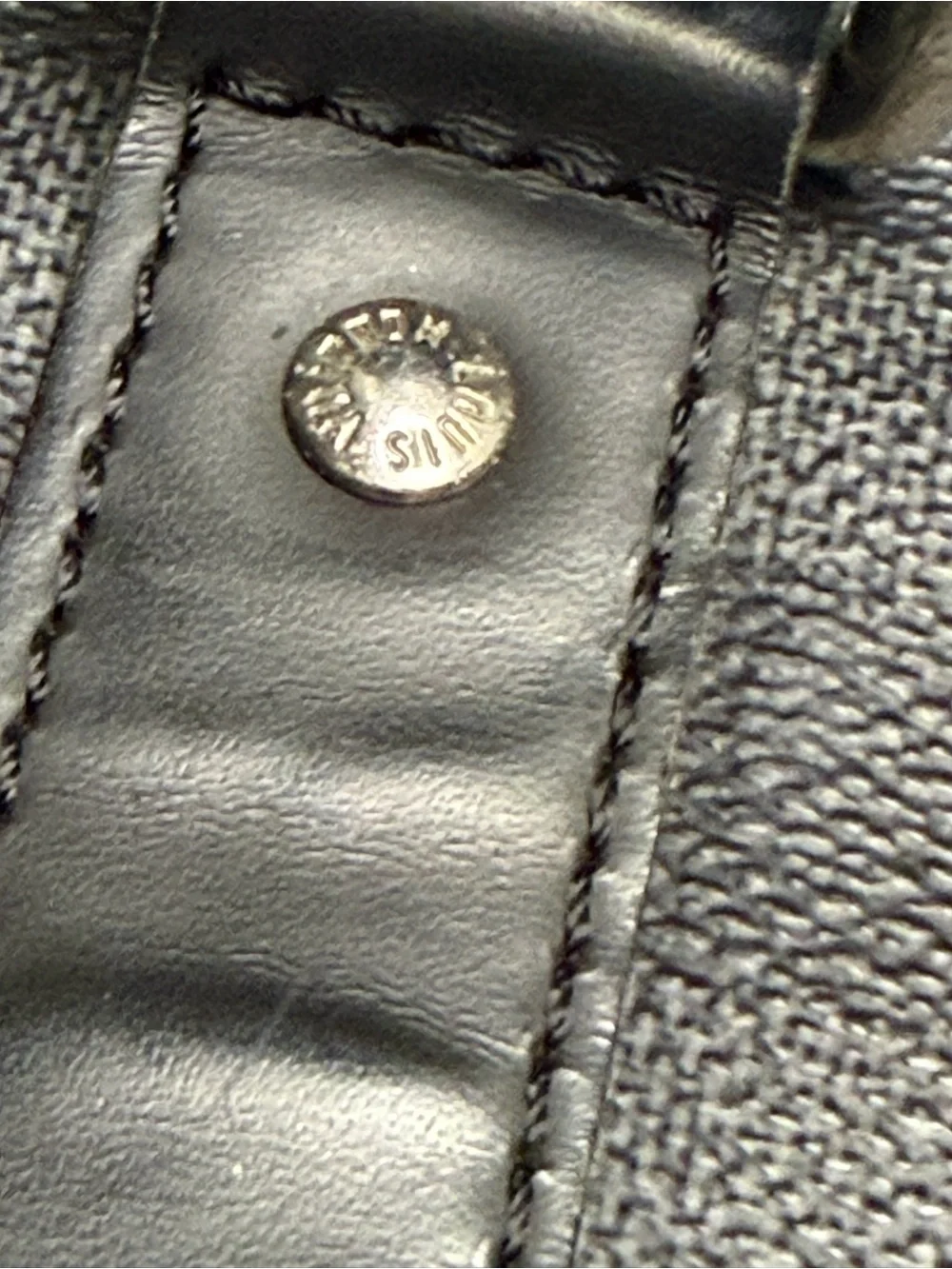 Louis Vuitton Black Damier Graphite Messenger Briefcase with Top Handles